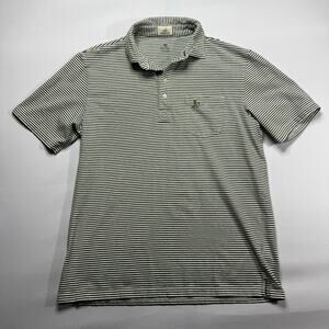Johnnie-O Men's‎ Short Sleeve Oakland A's Green Striped Polo Shirt - Size M